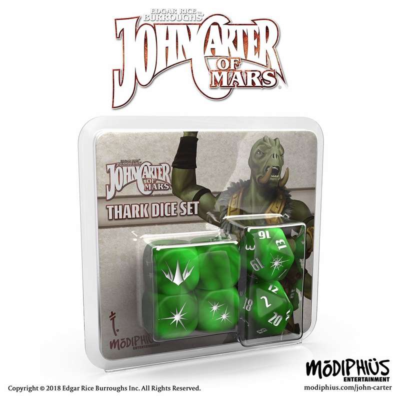 John Carter of Mars Adventures Thark Dice (green) (Dice Sets & Games)