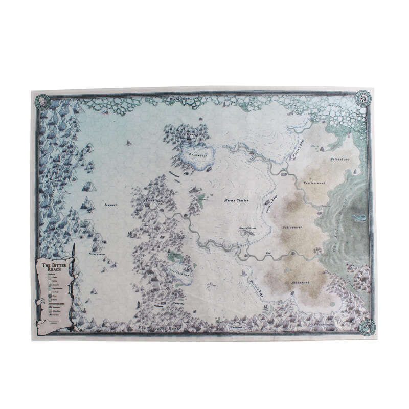 Forbidden Lands The Bitter Reach Velvet A3 Map (Maps)