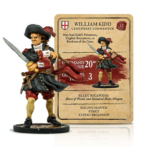 Blood & Plunder English William Kidd Legendary Commander (Miniatures)