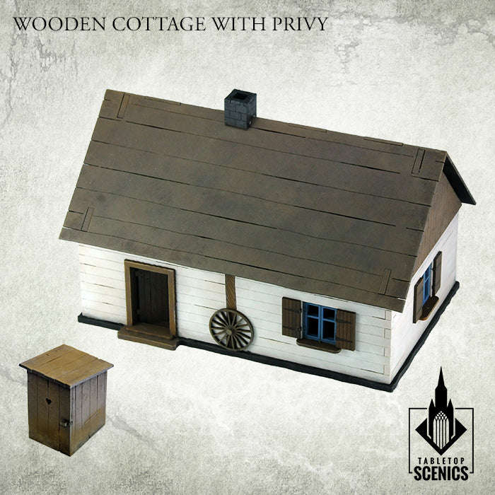Poland 1939 WOODEN COTTAGE WITH PRIVY (Miniatures)