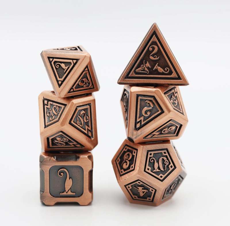Alchemist Metals RPG Dice Set Copper (7) (Dice Sets & Games)