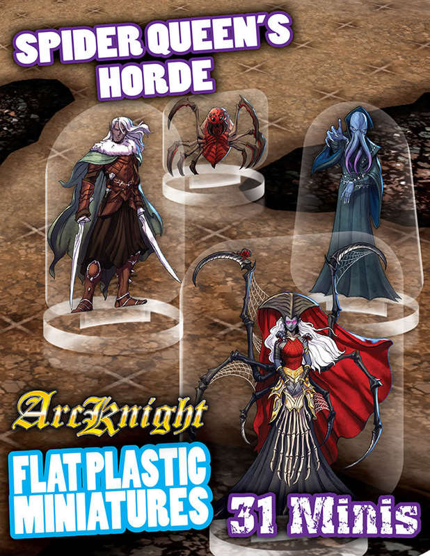 Flat Plastic Miniatures Spider Queens Horde (Miniatures)