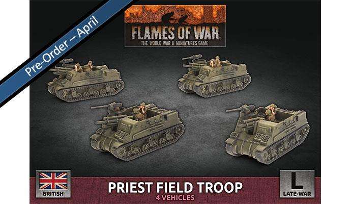 Flames of War Priest Field Troop (x4 Plastic) (Miniatures)