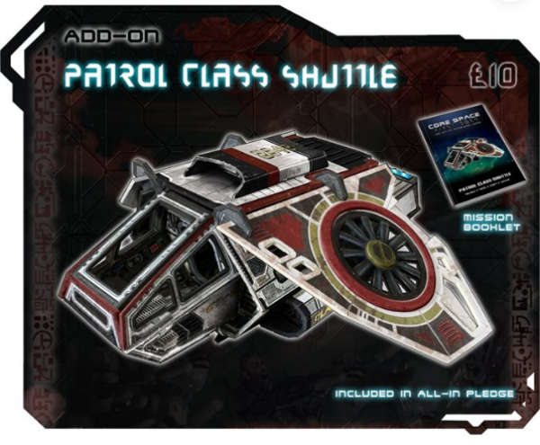Core Space Patrol Class Shuttle (Board & Card Game Accessories)