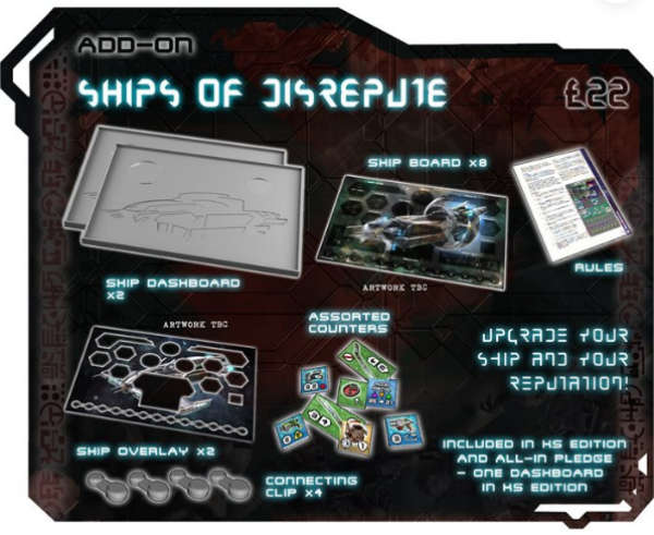 Core Space Ships of Disrepute (Board & Card Game Accessories)
