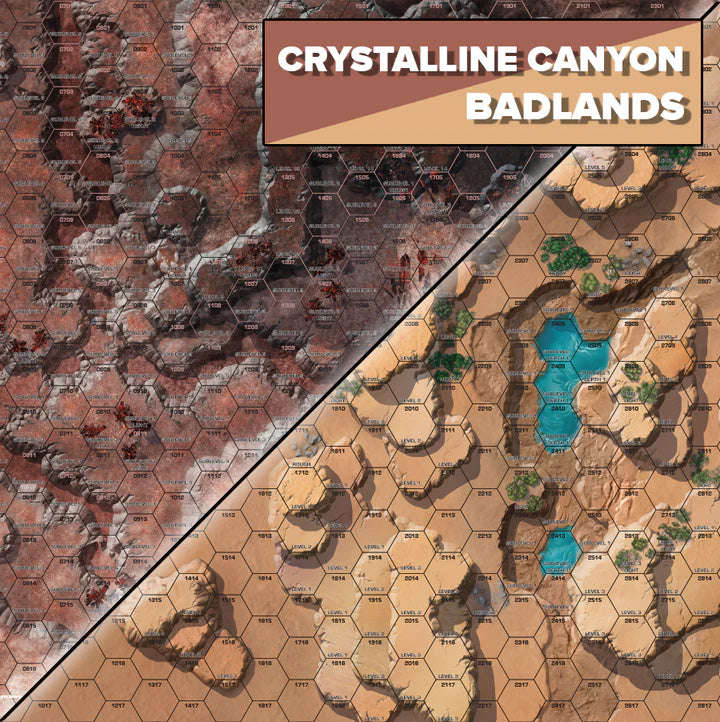 BattleTech Neoprene BattleMat Alien Worlds Crystalline Canyon/Badlands (RPGs)