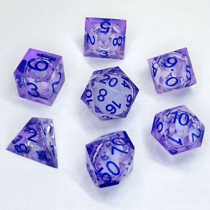 Dice Cube Liquid Core Molten Moonbeam (7) (Dice Sets & Games)