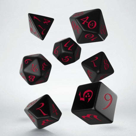 Classic RPG Black & red Dice Set (7) (Dice Sets & Games)