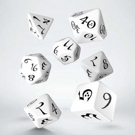 Classic RPG White & black Dice Set (7) (Dice Sets & Games)