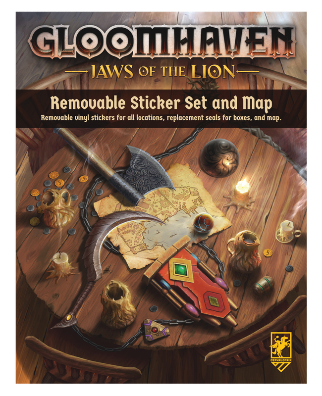 Gloomhaven Jaws of the Lion Removable Sticker Sheet and Map (Maps)