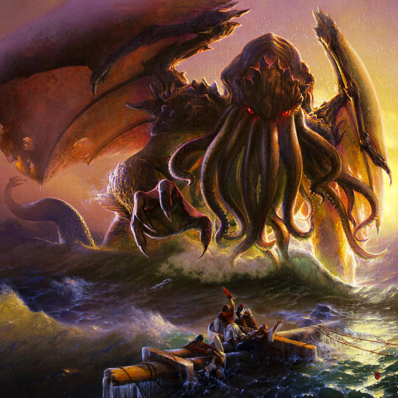 Cthulhu and the Ninth Wave 3x3 Foot Gaming Mat (Gaming Mats)