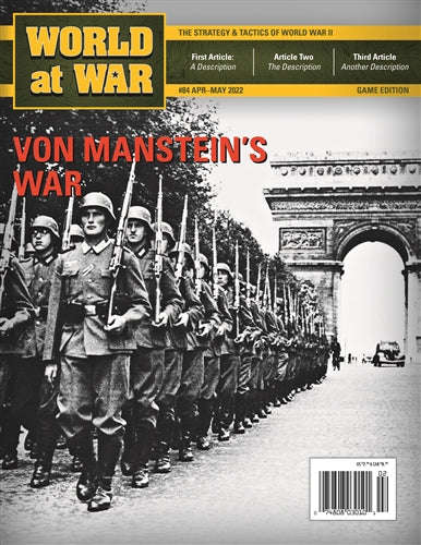 World at War 84 Mansteins War (Board Games)