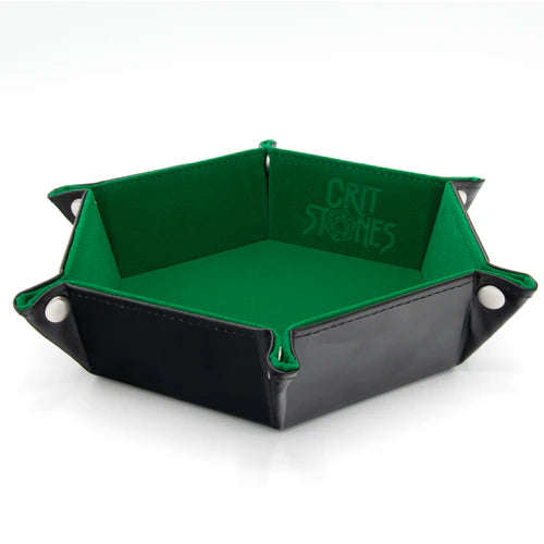 CritStones Foldable Dice Tray Green (Dice Sets & Games)