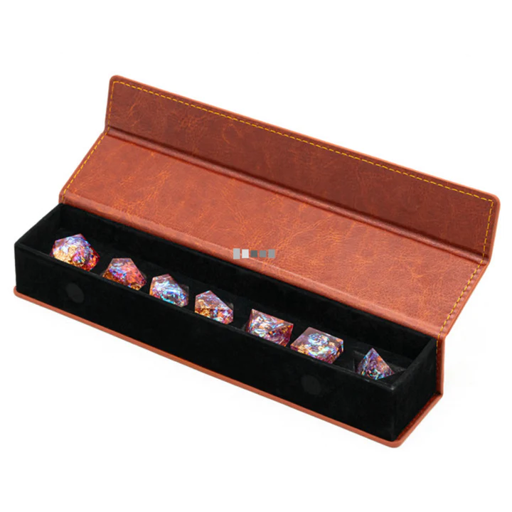 Magnetic Dice Vault Brown Leatherette (Dice Sets & Games)