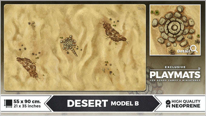 Neoprene Playmat Desert B 55x90cm (Board Games)