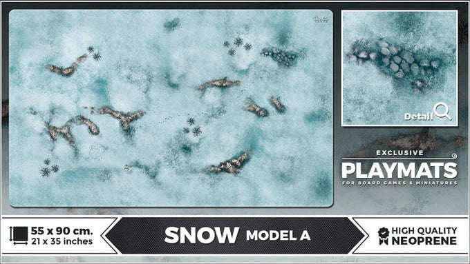 Neoprene Playmat Snow A 55x90cm (Board Games)