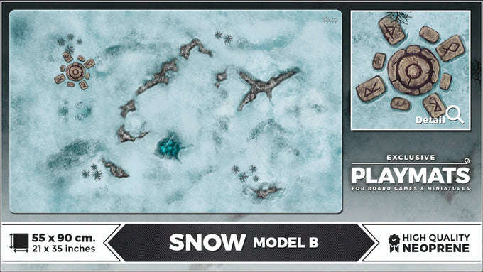 Neoprene Playmat Snow B 55x90cm (Board Games)