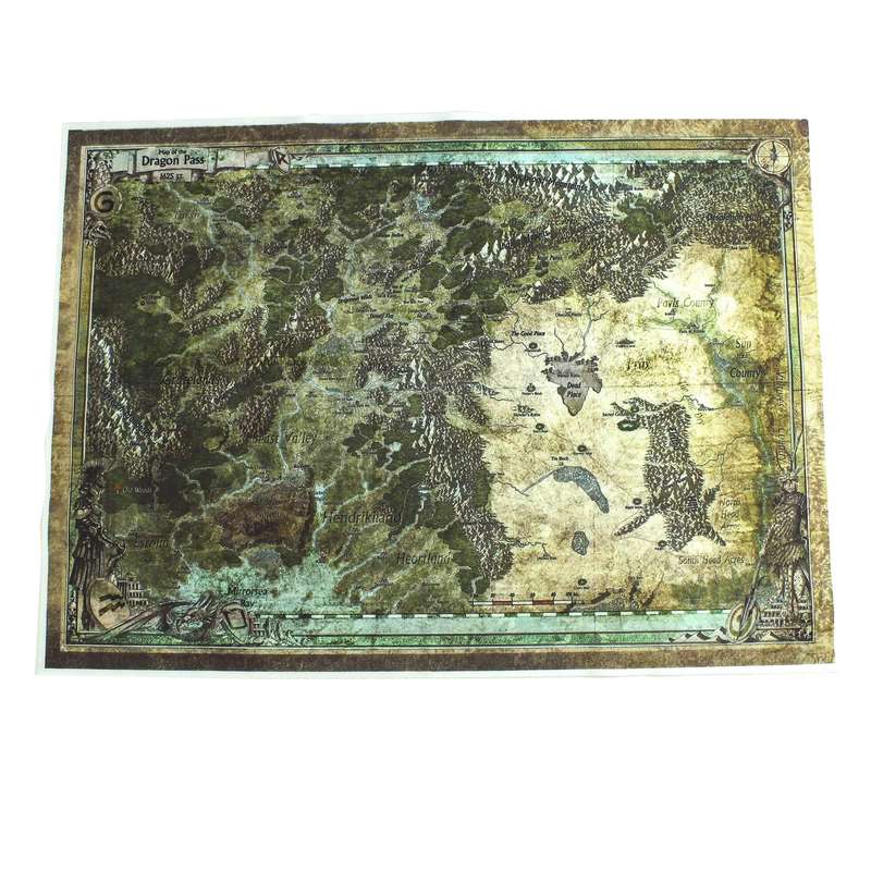 The Dragon Pass Runequest A2 Velvet Map (Maps)