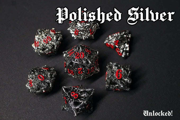 Dragonheart Chrome Polyhedral Dice Set (Dice Sets & Games)