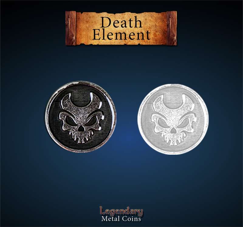 Gloomhaven Death Element Enamel Set (12) (Board & Card Game Accessories)