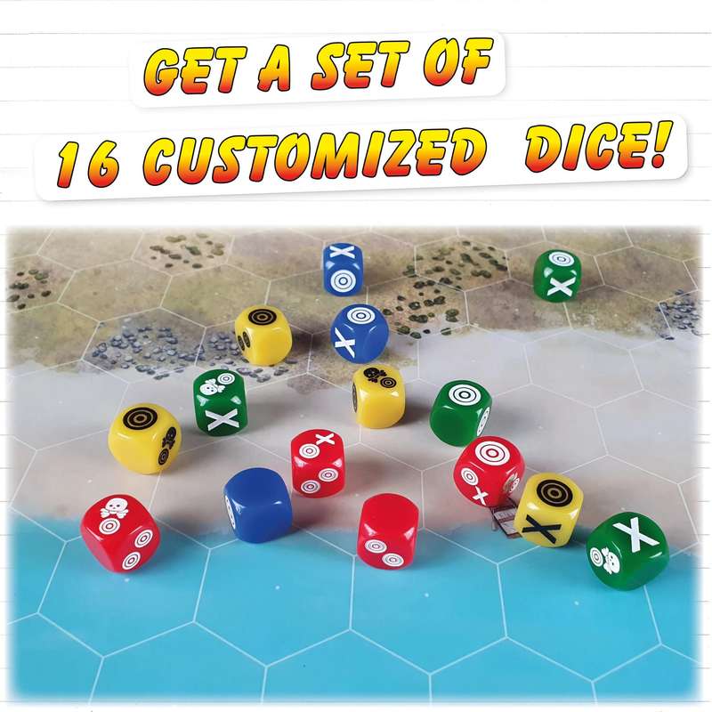Assault Sicily 43 Customized Dice Set (16) (Dice Sets & Games)