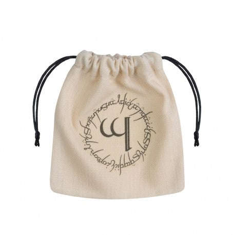 Elvish Beige & black Dice Bag (Dice Sets & Games)