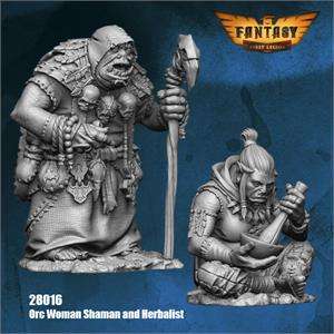 28mm Orc Woman Shaman and Herbalist (Miniatures)