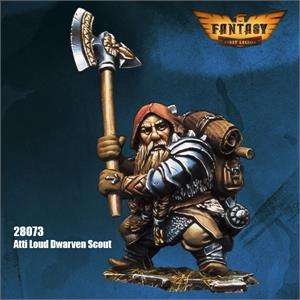28mm Atti Loud Dwarven Scout (Miniatures)