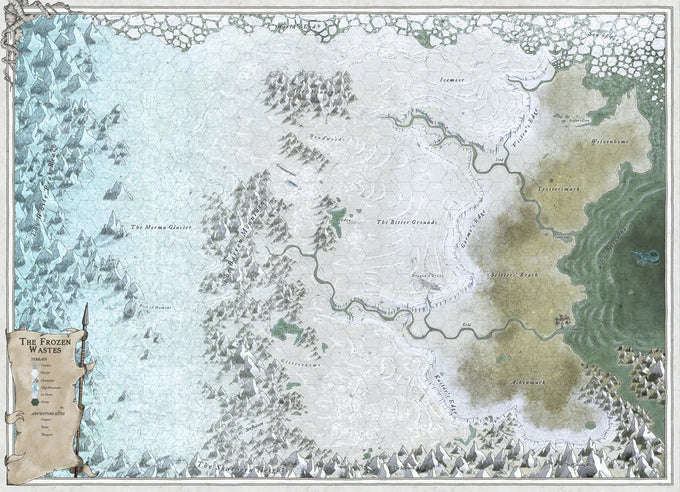 Forbidden Lands The Bitter Reach Maps and Card Pack (Maps)