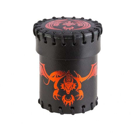 Flying Dragon Black & red Leather Dice Cup (Dice Sets & Games)