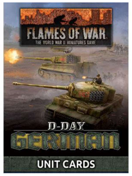 Flames of War D-Day German Unit Cards (x48 cards) (Miniatures)