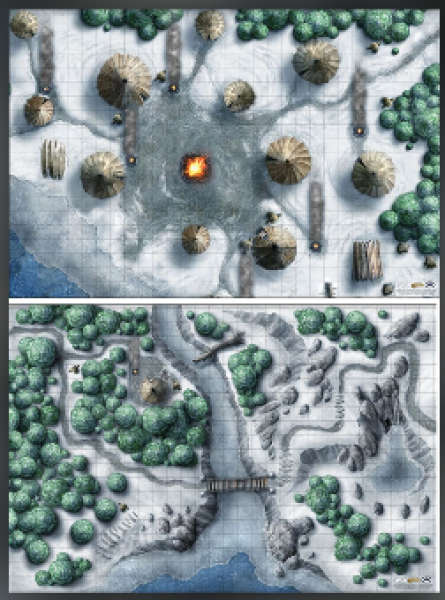 D&D Icewind Dale Encounter Map Set (2) OOP* (Maps)