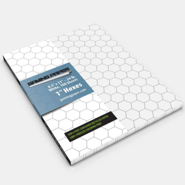 Gaming Paper Singles White 1 Hexagon OOP (Board & Card Game Accessories)