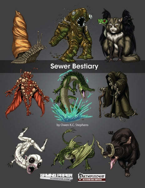 Gaming Paper Adventures Sewer Bestiary OOP (Board & Card Game Accessories)