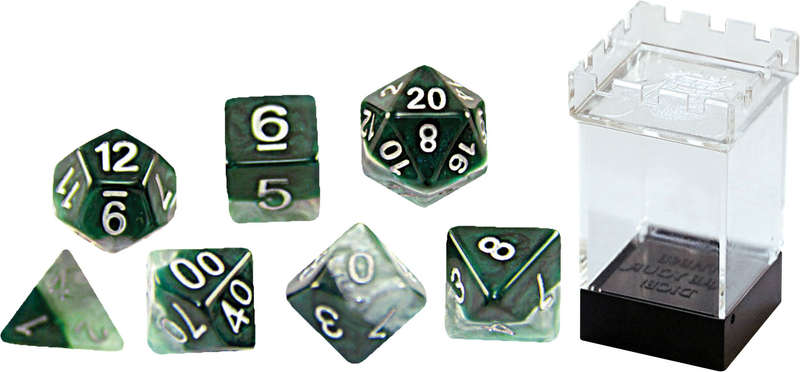 Halfsies Dice Adamantium (Dice Sets & Games)