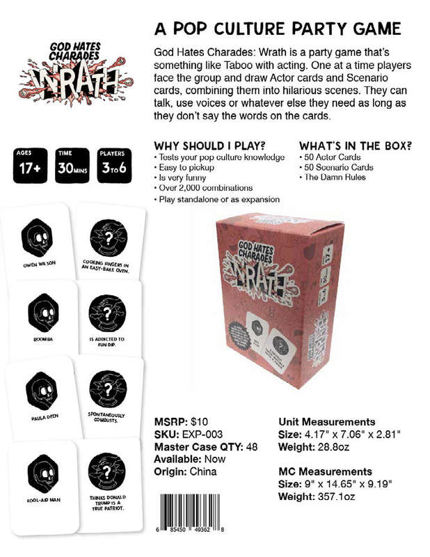 God Hates Charades Wrath (Board Games)