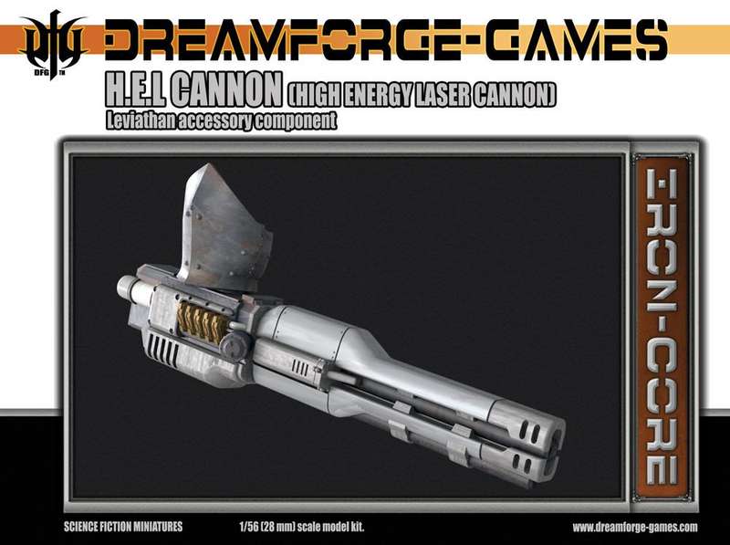 HEL Cannon Leviathan Weapon -28mm Leviathan Accessory Weapon OOP (Board Games)