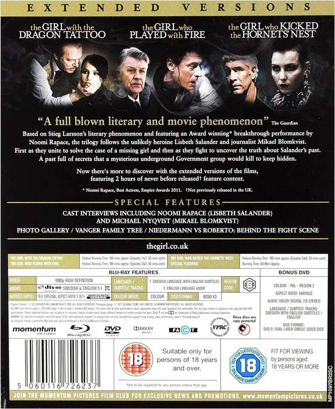 The Girl Who... Millennium Trilogy (Extended Versions) (Digipak) (Blu-ray)