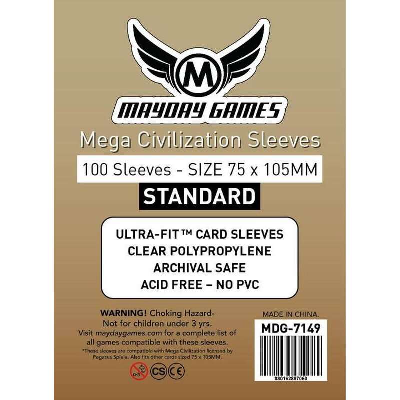 Mega Civilization Sleeves 75x105mm (100) (Card Sleeves)
