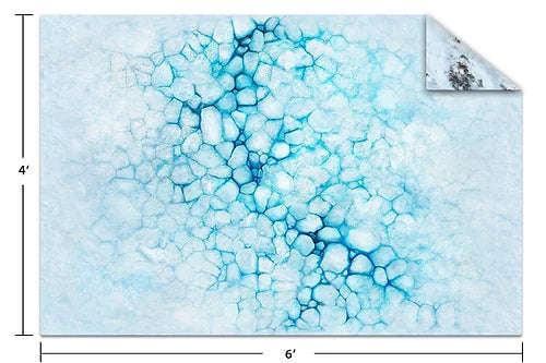 Monster Scenery 6x4 Fuss Ice Floe/Frozen Tundra Game Mat (Miniatures)