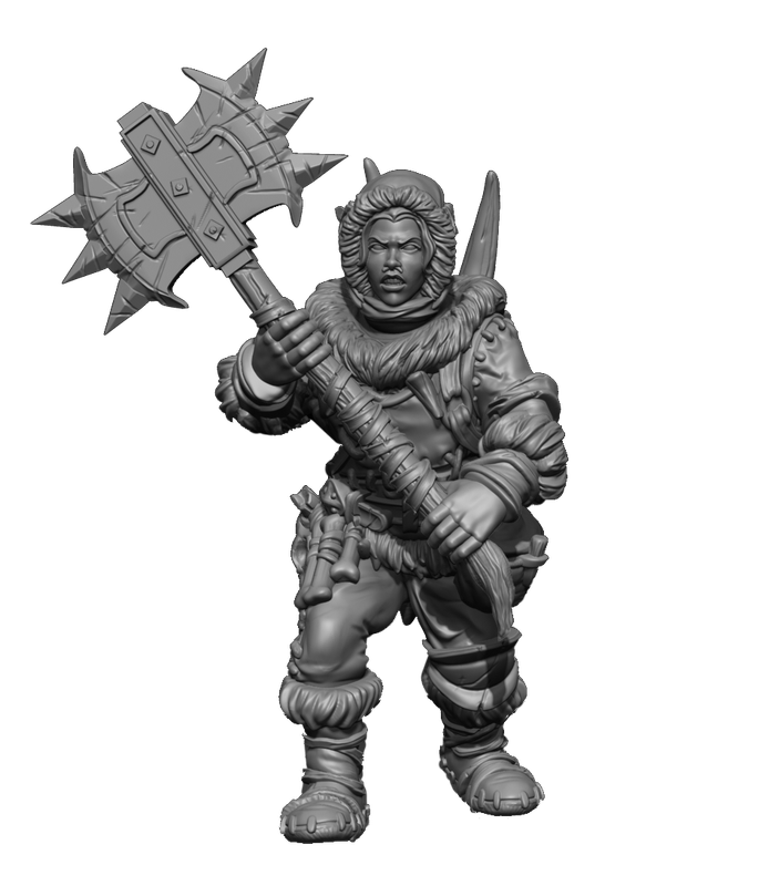 Kings of War Northern Alliance Clansmen Regiment with Two-Handed Weapons (Miniatures)