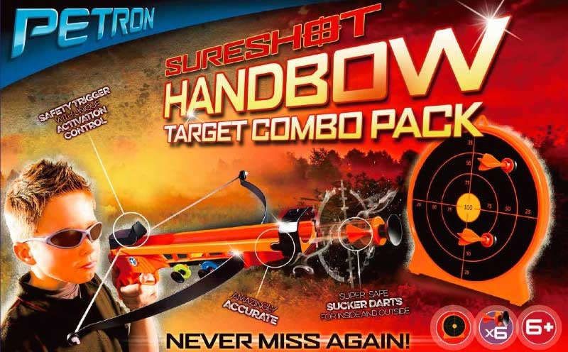 Sureshot Hand Bow / Target / 6 Darts