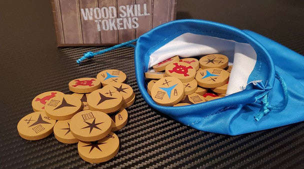 Salt & Sail Wood Skill Tokens (Board Games)