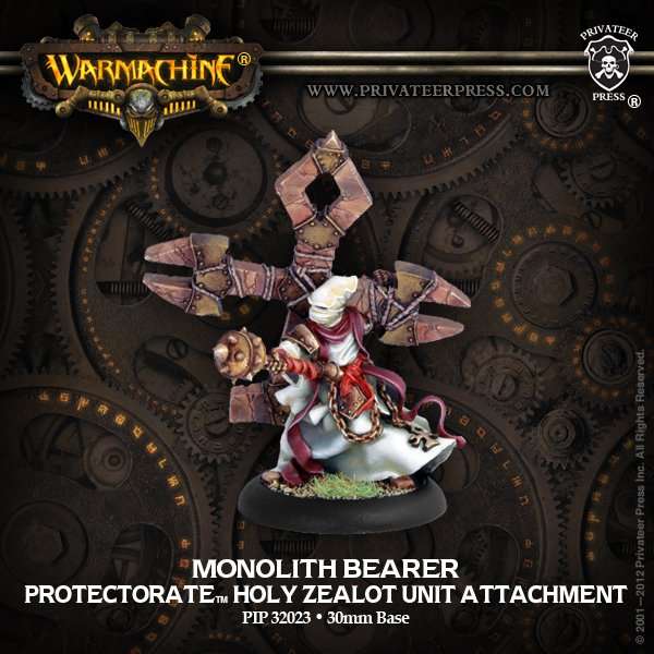 Warmachine Menoth Holy Zealot Monolith Bearer OOP (Miniatures)