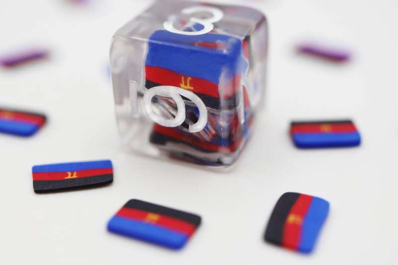 Polyamorous Flag RPG Dice Set (7) (Dice Sets & Games)