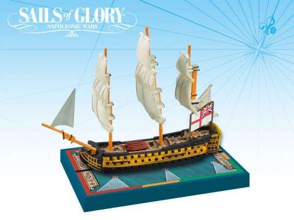 Sails of Glory British HMS Queen Charlotte 1790 Ship Pack (Board & Card Game Accessories)
