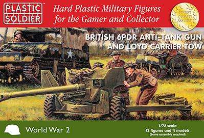 1/72 British 6 PDR Anti-Tank Gun and Loyd Carrier Tow (Miniatures)