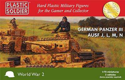 1/72 WWII German Panzer III J L. M and N Tank (Miniatures)