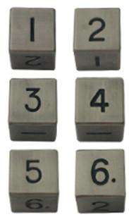 Metallic Dice 6Count 16mm d6 Antique SilverMetal Dice Set (Dice Sets & Games)