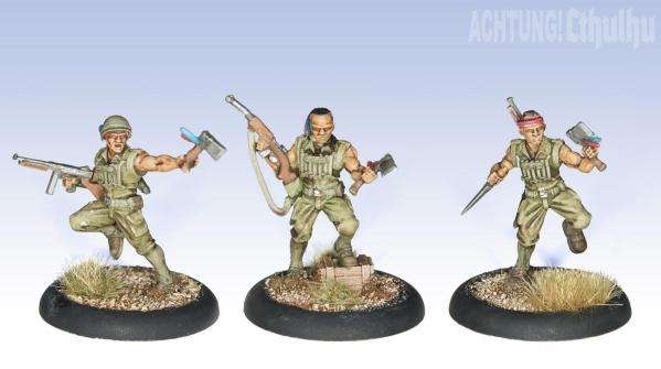 Achtung! Cthulhu Miniatures Pathfinder Demonhunters (3) (51525) (RPGs)